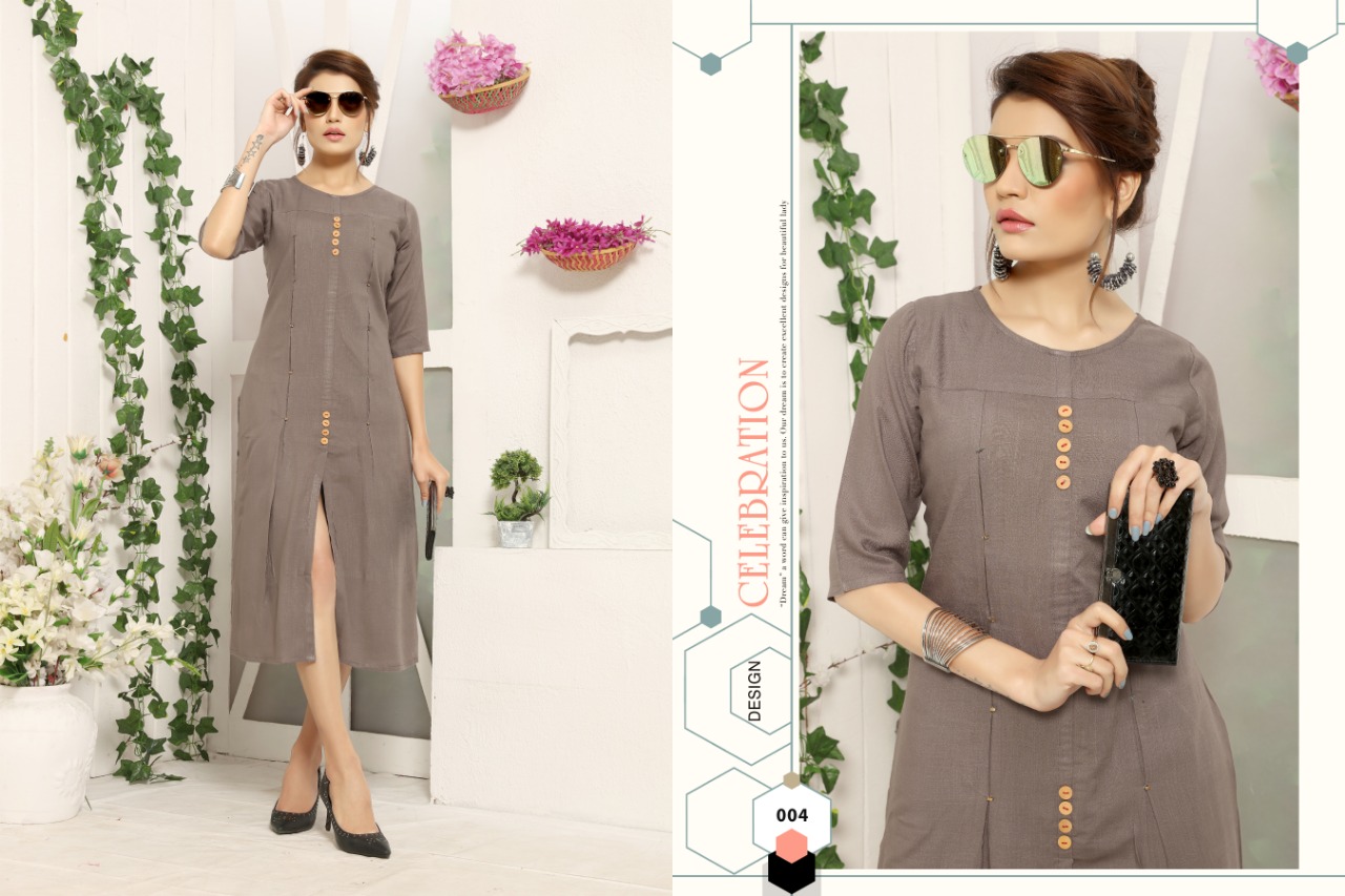 Colors By Gallberry 001 To 010 Series Beautiful Colorful Stylish Fancy Casual Wear & Ethnic Wear & Ready To Wear Rayon Slub Kurtis At Wholesale Price