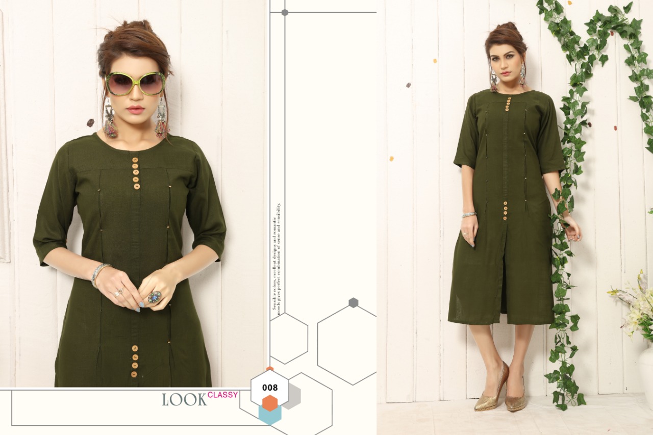 Colors By Gallberry 001 To 010 Series Beautiful Colorful Stylish Fancy Casual Wear & Ethnic Wear & Ready To Wear Rayon Slub Kurtis At Wholesale Price