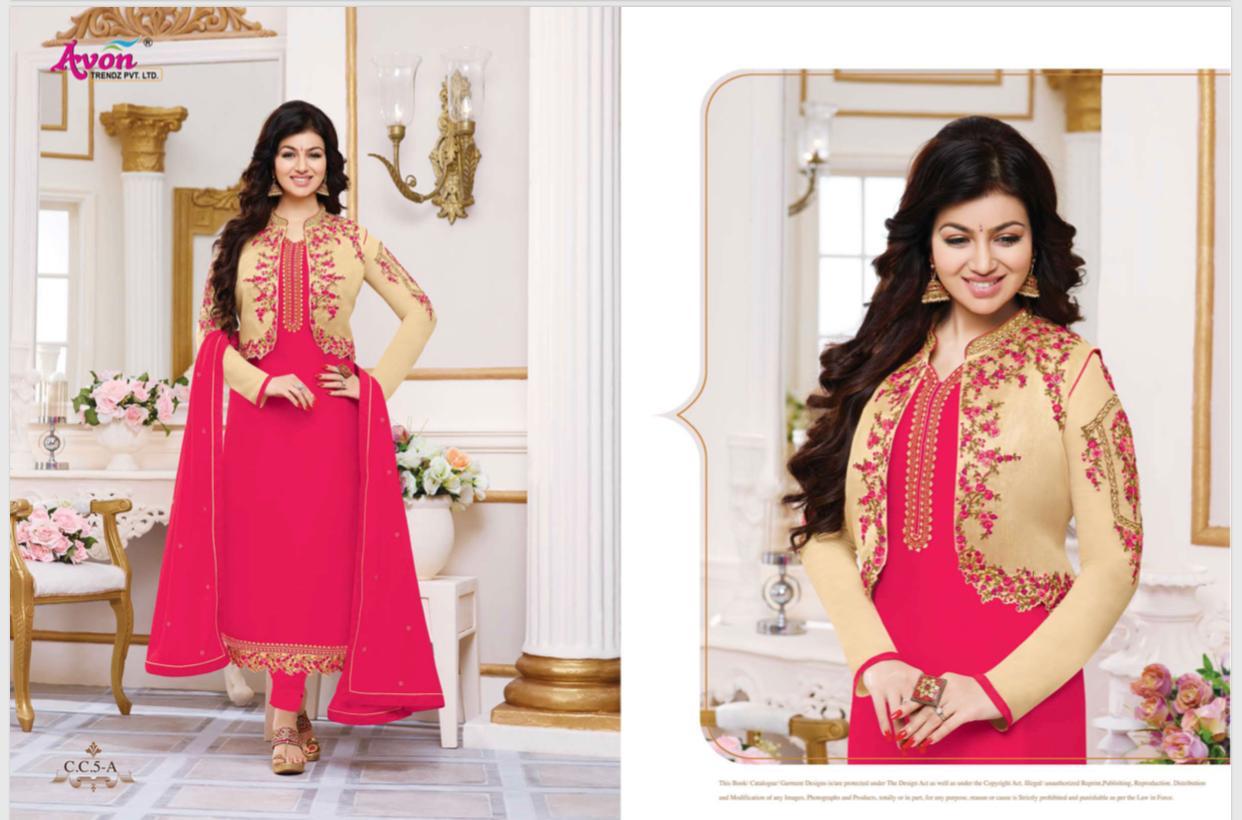 Colour Carnival Hit List-5 By Avon Trendz  5a To 5d Series Indian Traditional Wear Collection Beautiful Stylish Fancy Colorful Party Wear & Occasional Wear Faux Georgette With Heavy Embroidery Dress At Wholesale Price