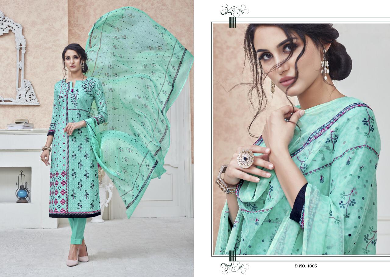 Cotton Candy Vol-1 By Chandra Fashion 1001 To 1008 Series Designer Suits Collection Beautiful Stylish Fancy Colorful Party Wear & Occasional Wear Cambric Cotton Printed Dresses At Wholesale Price