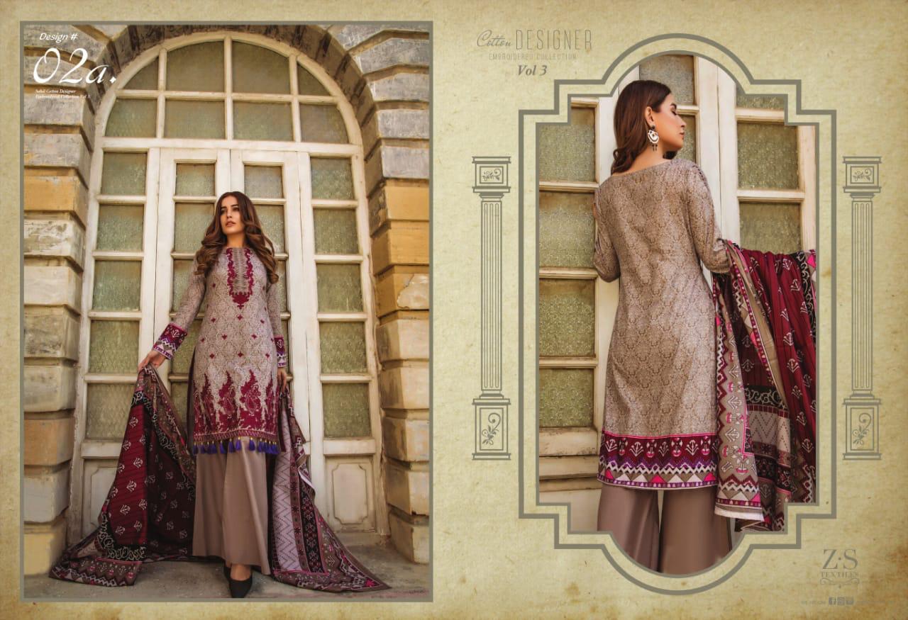 Cotton Designer Vol-3 By Sahil 1a-b To 5a-b Series Indian Traditional Wear Collection Beautiful Stylish Fancy Colorful Party Wear & Occasional Wear Coton Dresses At Wholesale Price