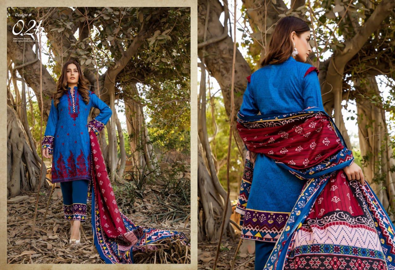 Cotton Designer Vol-3 By Sahil 1a-b To 5a-b Series Indian Traditional Wear Collection Beautiful Stylish Fancy Colorful Party Wear & Occasional Wear Coton Dresses At Wholesale Price