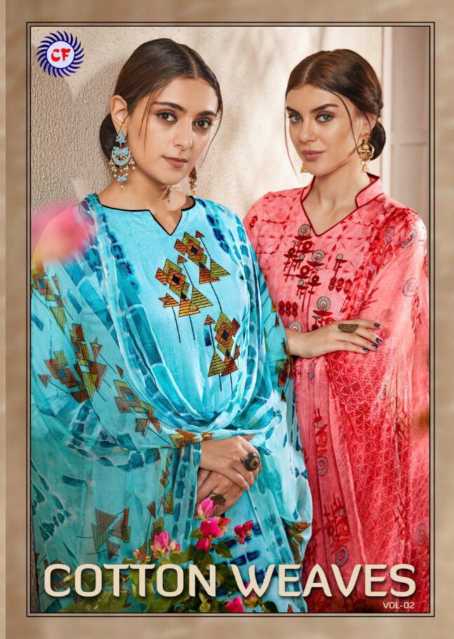 Cotton Weaves Vol-2 By Chandra Fashion 2001 To 2008 Series Beautiful Suits Stylish Fancy Colorful Casual Wear & Ethnic Wear & Ready To Wear Fine Cambric Cotton Print With Self Embroidery Dresses At Wholesale Price