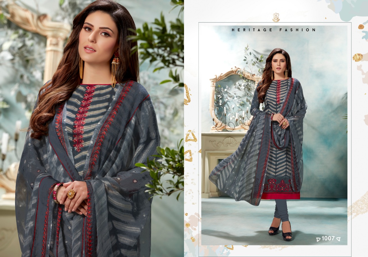 Cottonova By Chandra Fashion 1001 To 1008 Series Designer Beautiful Stylish Fancy Colorful Casual Wear & Ethnic Wear & Ready To Wear Cambric Cotton Printed Dresses At Wholesale Price