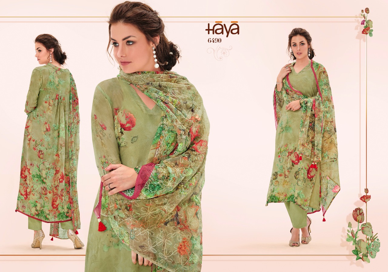 Crayon By Haya 6481 To 6491 Series Beautiful Suits Stylish Fancy Colorful Casual Wear & Ethnic Wear Pure Georgette Hand Work Dresses At Wholesale Price