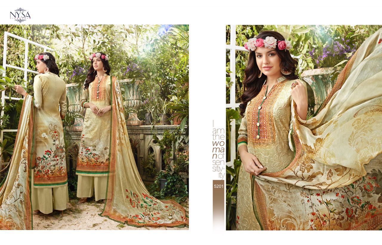 Culture Vol-3 By Nysa Lifestyle 5201 To 5207 Series Designer Colorful Beautiful Fancy Colorful Party Wear & Ethnic Wear Heavy Glace Cotton Embroidered Dresses At Wholesale Price