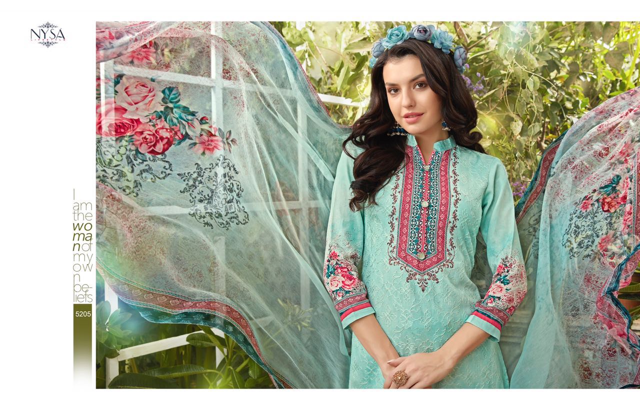 Culture Vol-3 By Nysa Lifestyle 5201 To 5207 Series Designer Colorful Beautiful Fancy Colorful Party Wear & Ethnic Wear Heavy Glace Cotton Embroidered Dresses At Wholesale Price