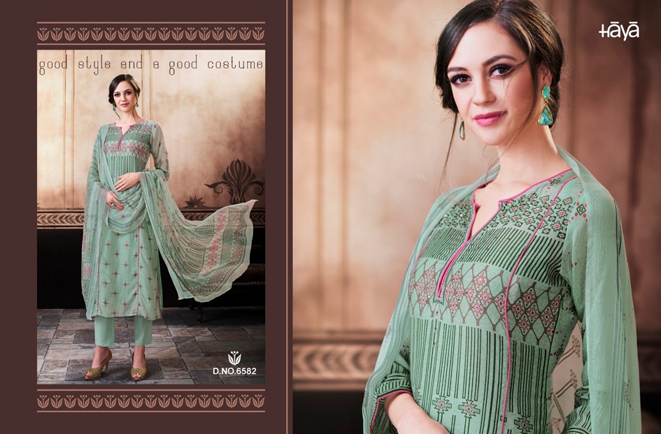 Cultural Ethnic By Haya 6581 To 6591 Series Designer Pakistani Suits Beautiful Stylish Fancy Colorful Festive Collection Party Wear & Occasional Wear Pure Cotton Silk Embroidered Dresses At Wholesale Price