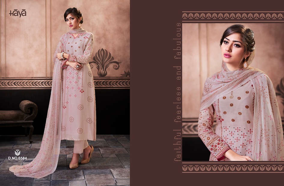 Cultural Ethnic By Haya 6581 To 6591 Series Designer Pakistani Suits Beautiful Stylish Fancy Colorful Festive Collection Party Wear & Occasional Wear Pure Cotton Silk Embroidered Dresses At Wholesale Price