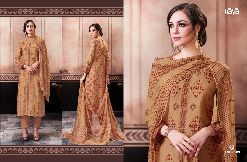Cultural Ethnic By Haya 6581 To 6591 Series Designer Pakistani Suits Beautiful Stylish Fancy Colorful Festive Collection Party Wear & Occasional Wear Pure Cotton Silk Embroidered Dresses At Wholesale Price