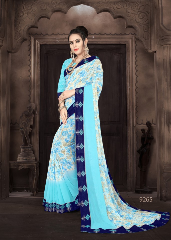 Custard Apple By Kodas 9264 To 9271 Series Indian Traditional Wear Collection Beautiful Stylish Fancy Colorful Party Wear & Occasional Wear Georgette Printed Sarees At Wholesale Price