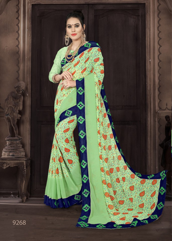 Custard Apple By Kodas 9264 To 9271 Series Indian Traditional Wear Collection Beautiful Stylish Fancy Colorful Party Wear & Occasional Wear Georgette Printed Sarees At Wholesale Price