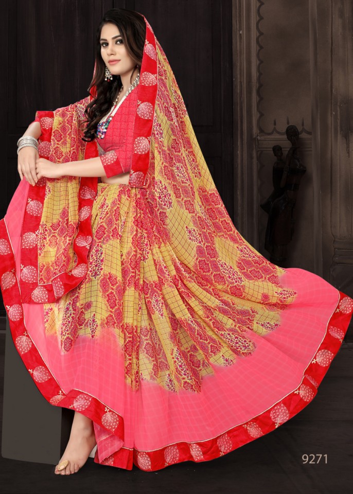 Custard Apple By Kodas 9264 To 9271 Series Indian Traditional Wear Collection Beautiful Stylish Fancy Colorful Party Wear & Occasional Wear Georgette Printed Sarees At Wholesale Price