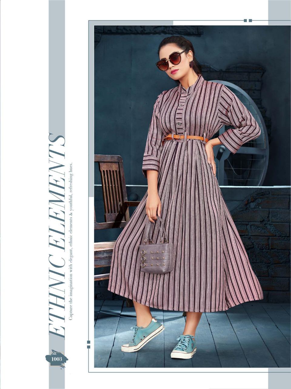 Cute Girl By Mithoodi 1001 To 1004 Series Beautiful Colorful Stylish Fancy Casual Wear & Ethnic Wear & Ready To Wear Rayon Weaving Lining Kurtis With Belt At Wholesale Price