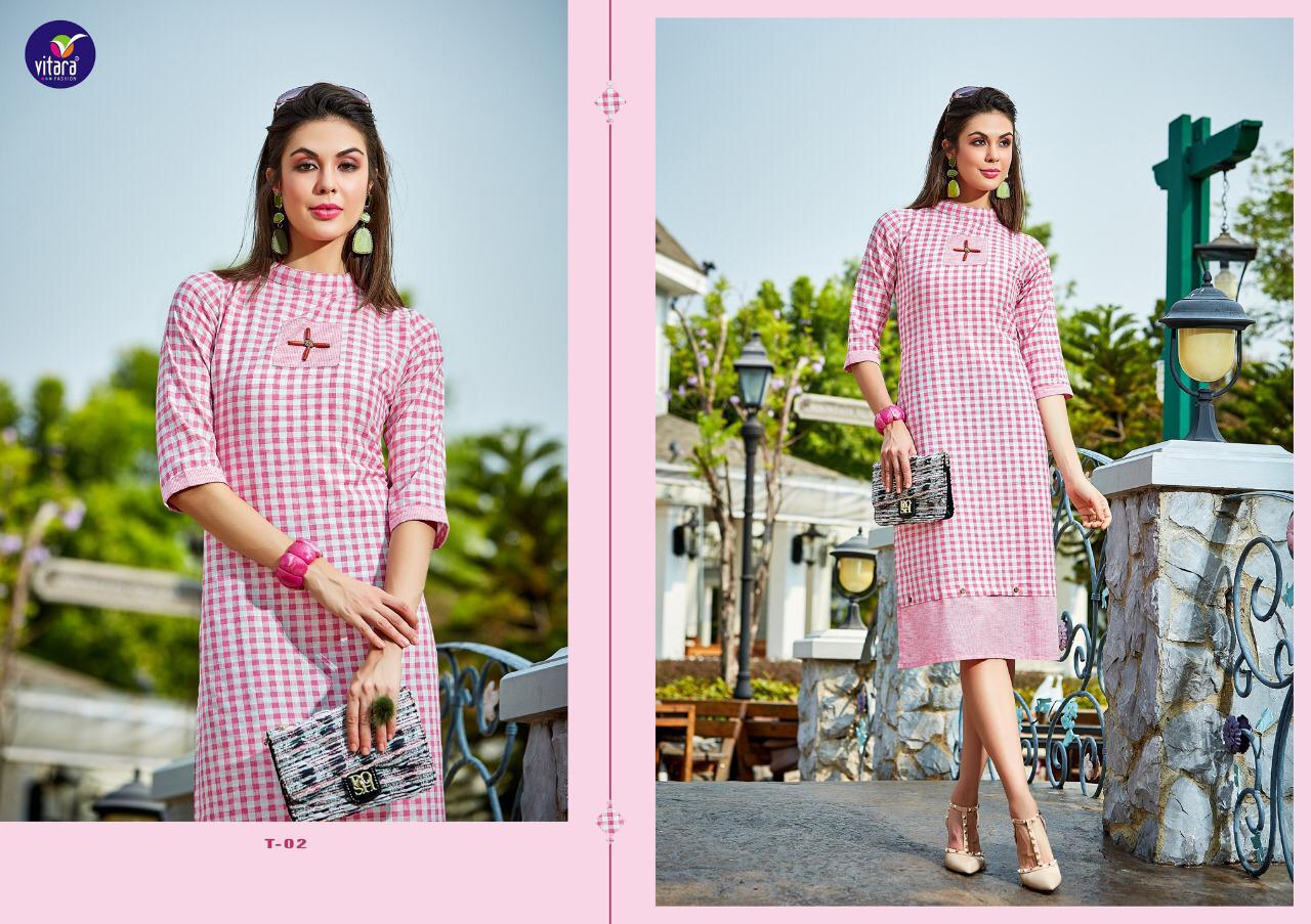 Danchi By Vitara Fashion 01 To 07 Series Stylish Fancy Beautiful Colorful Casual Wear & Ethnic Wear Line Cotton Printed Kurtis At Wholesale Price