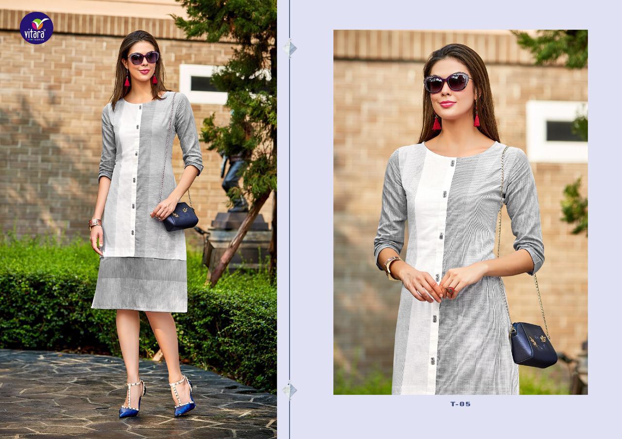 Danchi By Vitara Fashion 01 To 07 Series Stylish Fancy Beautiful Colorful Casual Wear & Ethnic Wear Line Cotton Printed Kurtis At Wholesale Price