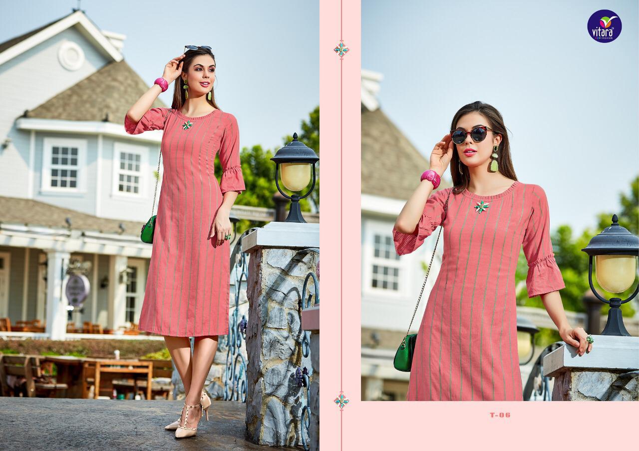 Danchi By Vitara Fashion 01 To 07 Series Stylish Fancy Beautiful Colorful Casual Wear & Ethnic Wear Line Cotton Printed Kurtis At Wholesale Price
