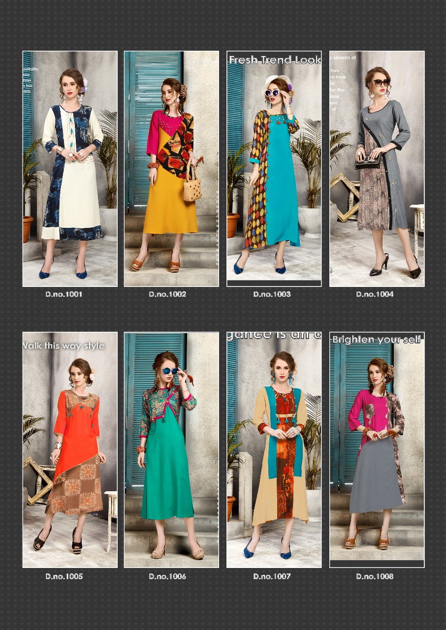 Deep Vol-2 By Lazo 2001 To 2008 Series Beautiful Colorful Stylish Fancy Casual Wear & Ethnic Wear & Ready To Wear Rayon Printed Kurtis At Wholesale Price