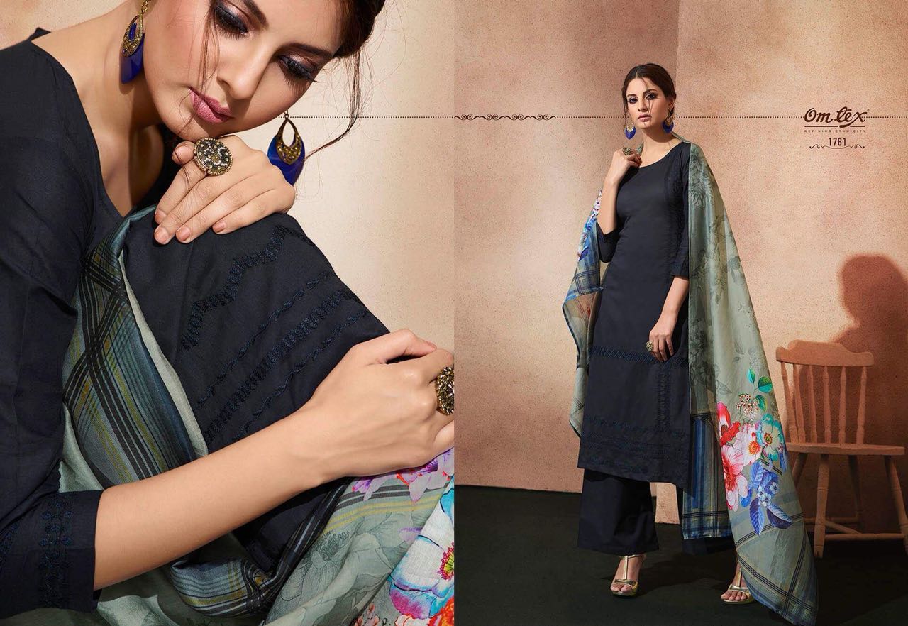 Delicia By Om Tex 1781 To 1786 Series Designer Pakistani Suits Beautiful Stylish Fancy Colorful Party Wear & Ethnic Wear Cotton Lawn Dresses At Wholesale Price