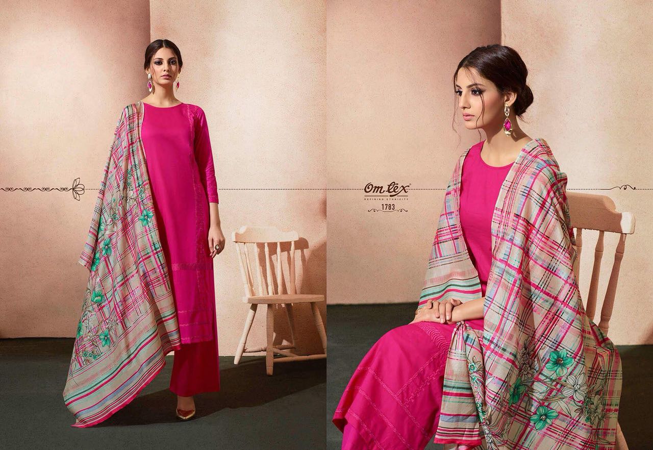 Delicia By Om Tex 1781 To 1786 Series Designer Pakistani Suits Beautiful Stylish Fancy Colorful Party Wear & Ethnic Wear Cotton Lawn Dresses At Wholesale Price