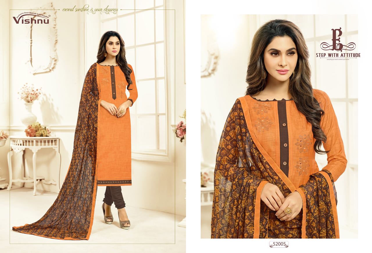 Dermy Cool Vol-11 By Vishnu 52001 To 52012 Series Suits Beautiful Stylish Fancy Colorful Party Wear & Ethnic Wear Chanderi & Cotton Dresses At Wholesale Price