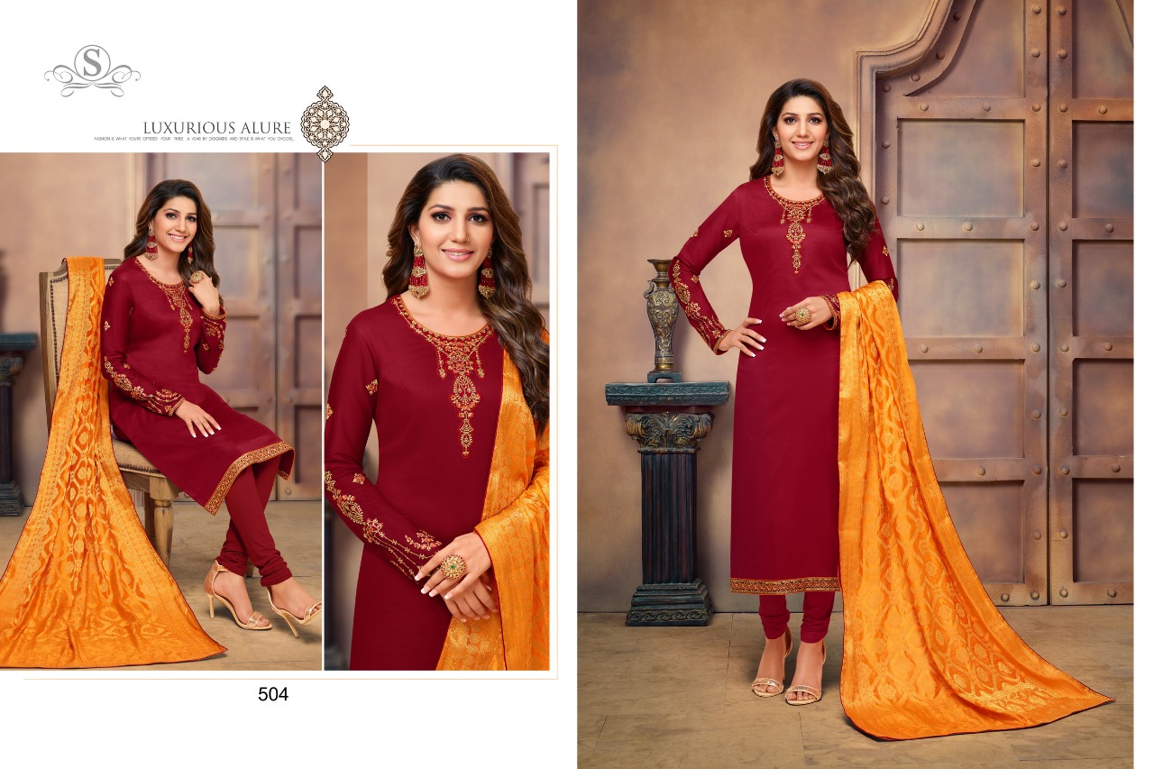Desi Queen By Smaira Fashion 504 To 512 Series Designer Suits Beautiful Stylish Fancy Colorful Party Wear & Ethnic Wear Pure Cotton Silk With Work Dresses At Wholesale Price