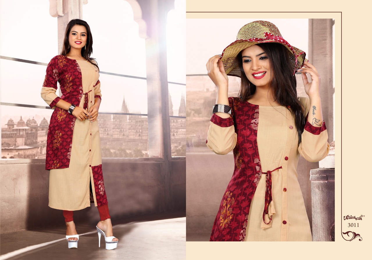 Desiring Trends By Vaishali Fashion 3011 To 3015 Series Beautiful Stylish Fancy Colorful Casual Wear & Ethnic Wear Rayon Printed Kurtis At Wholesale Price