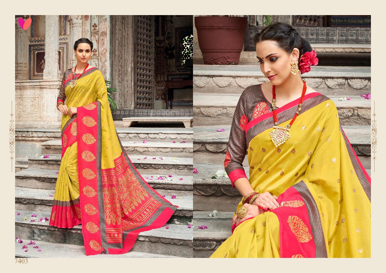 Devnaagri By Mintorasi 7401 To 7416 Series Indian Traditional Wear Collection Beautiful Stylish Fancy Colorful Party Wear & Occasional Wear Shine Silk Sarees At Wholesale Price