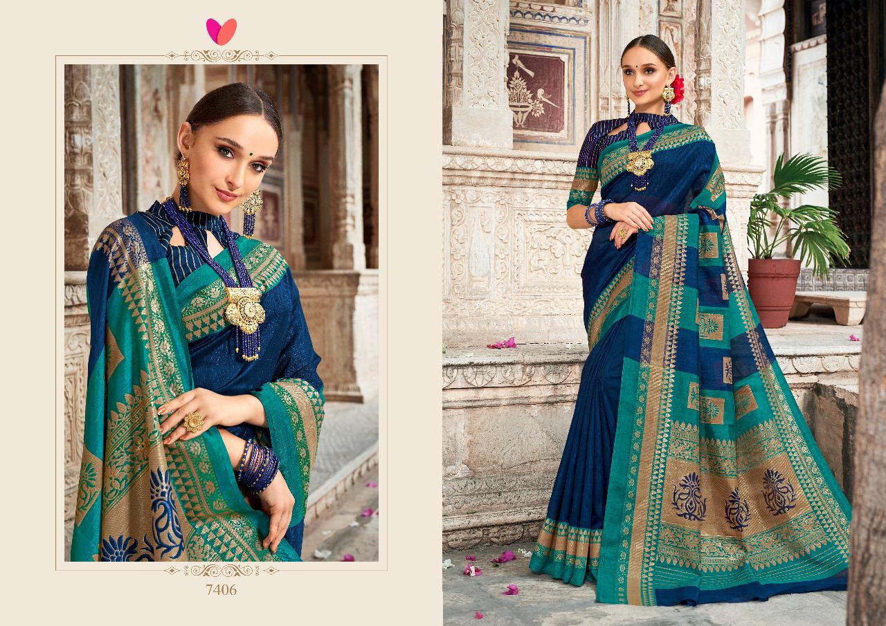 Devnaagri By Mintorasi 7401 To 7416 Series Indian Traditional Wear Collection Beautiful Stylish Fancy Colorful Party Wear & Occasional Wear Shine Silk Sarees At Wholesale Price