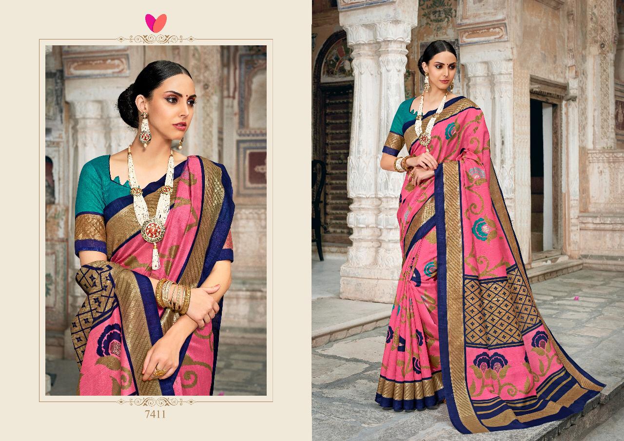 Devnaagri By Mintorasi 7401 To 7416 Series Indian Traditional Wear Collection Beautiful Stylish Fancy Colorful Party Wear & Occasional Wear Shine Silk Sarees At Wholesale Price