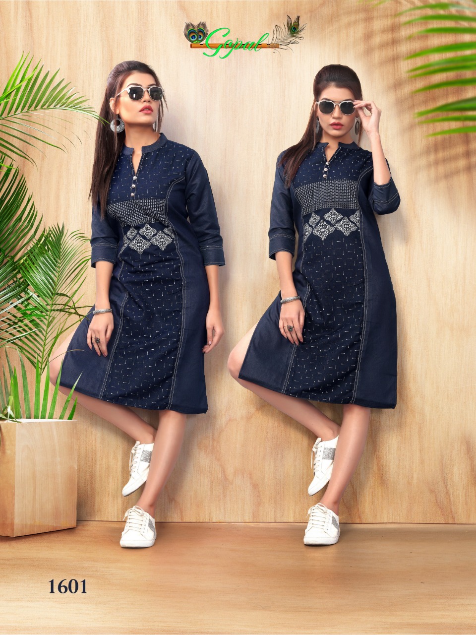 Dezzaire Vol-16 By Gopal 1601 To 1606 Series Indian Traditional Wear Collection Beautiful Stylish Fancy Colorful Party Wear & Occasional Wear Denim Kurtis At Wholesale Price