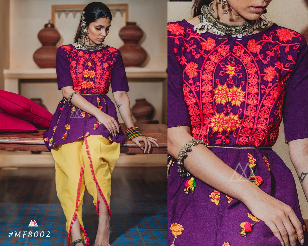 Dholida By Mesmora 8000 To 8010 Series Kedia Collection Beutifil Festive Collection Colorful Stylish Fancy Party Wear & Festive Wear Khadi With Work Pants/ Tops At Wholesale Price
