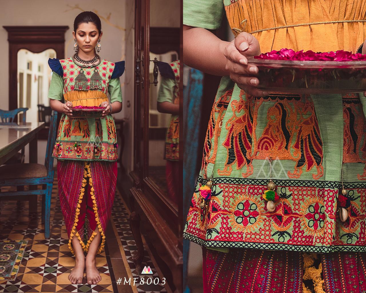 Dholida By Mesmora 8000 To 8010 Series Kedia Collection Beutifil Festive Collection Colorful Stylish Fancy Party Wear & Festive Wear Khadi With Work Pants/ Tops At Wholesale Price