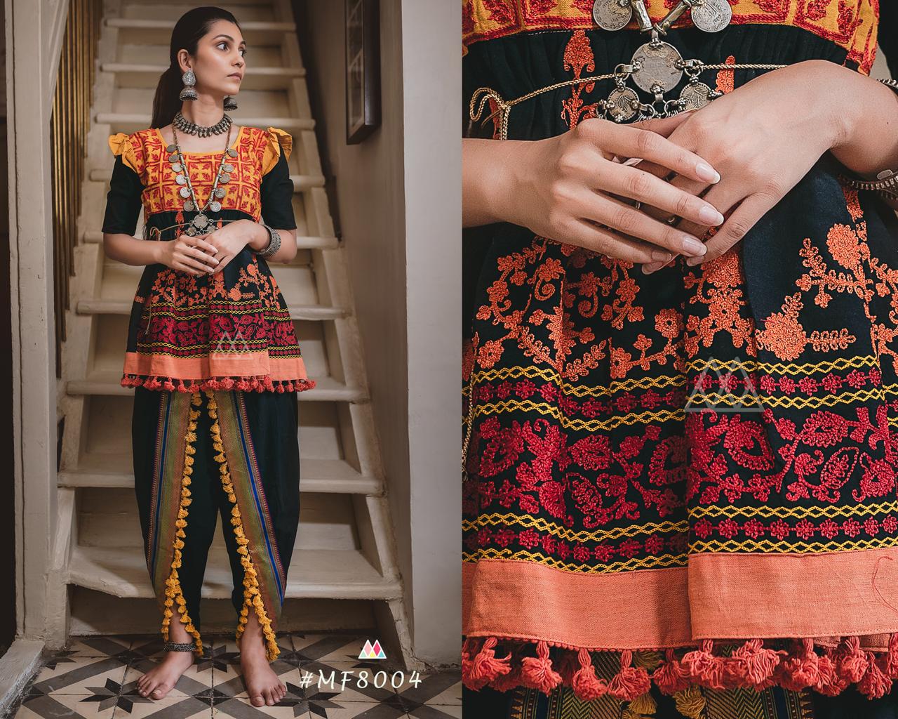 Dholida By Mesmora 8000 To 8010 Series Kedia Collection Beutifil Festive Collection Colorful Stylish Fancy Party Wear & Festive Wear Khadi With Work Pants/ Tops At Wholesale Price