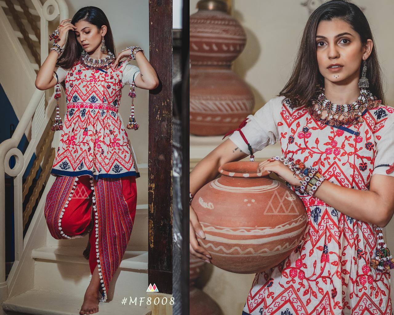 Dholida By Mesmora 8000 To 8010 Series Kedia Collection Beutifil Festive Collection Colorful Stylish Fancy Party Wear & Festive Wear Khadi With Work Pants/ Tops At Wholesale Price