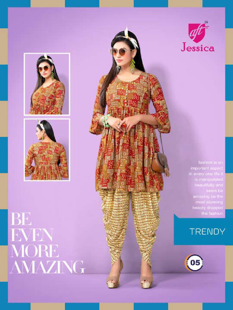 Dhoti Girl Vol-1 By Jessica 01 To 08 Series Beautiful Colorful Stylish Fancy Casual Wear & Ethnic Wear & Ready To Wear Rayon Print Kurtis & Dhoti At Wholesale Price