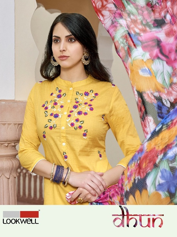 Dhun By Lookwell 01 To 06 Series Beautiful Colorful Stylish Fancy Casual Wear & Ethnic Wear & Ready To Wear Pure Cotton Embroidered Dresses At Wholesale Price