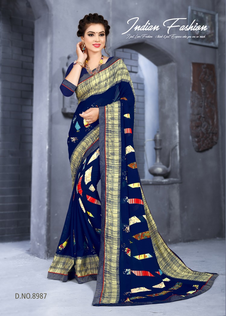 Dil Nashee Vol-13 By Kodas 8977 To 8988 Series Indian Traditional Wear Collection Beautiful Stylish Fancy Colorful Party Wear & Occasional Wear Rennial Printed Sarees At Wholesale Price