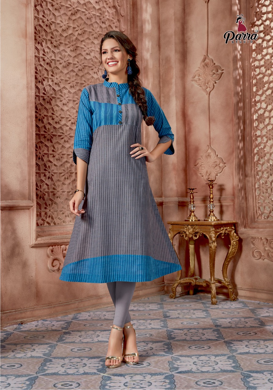 Dimple By Parra Studio 1001 To 1006 Series Beautiful Colorful Stylish Fancy Casual Wear & Ethnic Wear & Ready To Wear Linen Cotton & Cotton Linning Kurtis At Wholesale Price