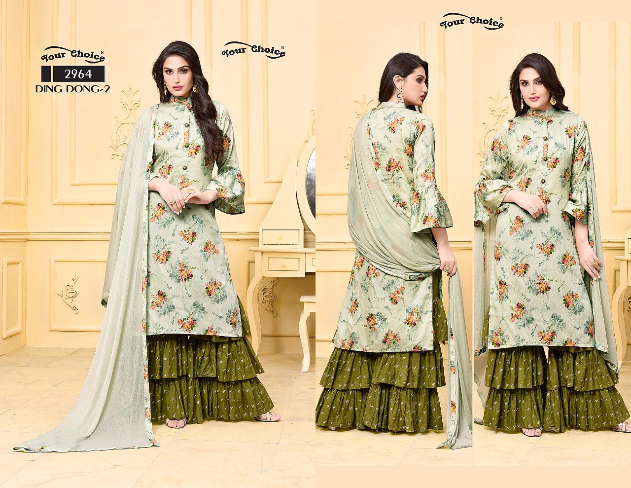 Ding Dong Vol-2 By Your Choice 2962 To 2965 Series Designer Beautiful Stylish Fancy Colorful Party Wear & Occasional Wear Jam Silk Cotton Printed Dresses At Wholesale Price