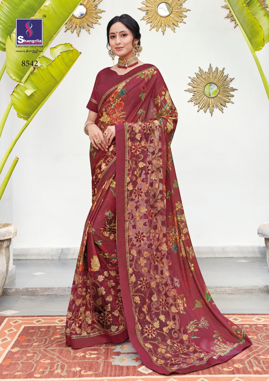 Discovery Vol-2 By Shangrila 8541 To 8552 Series Indian Traditional Wear Collection Beautiful Stylish Fancy Colorful Party Wear & Occasional Wear Rich Digital Soft Worked Sarees At Wholesale Price