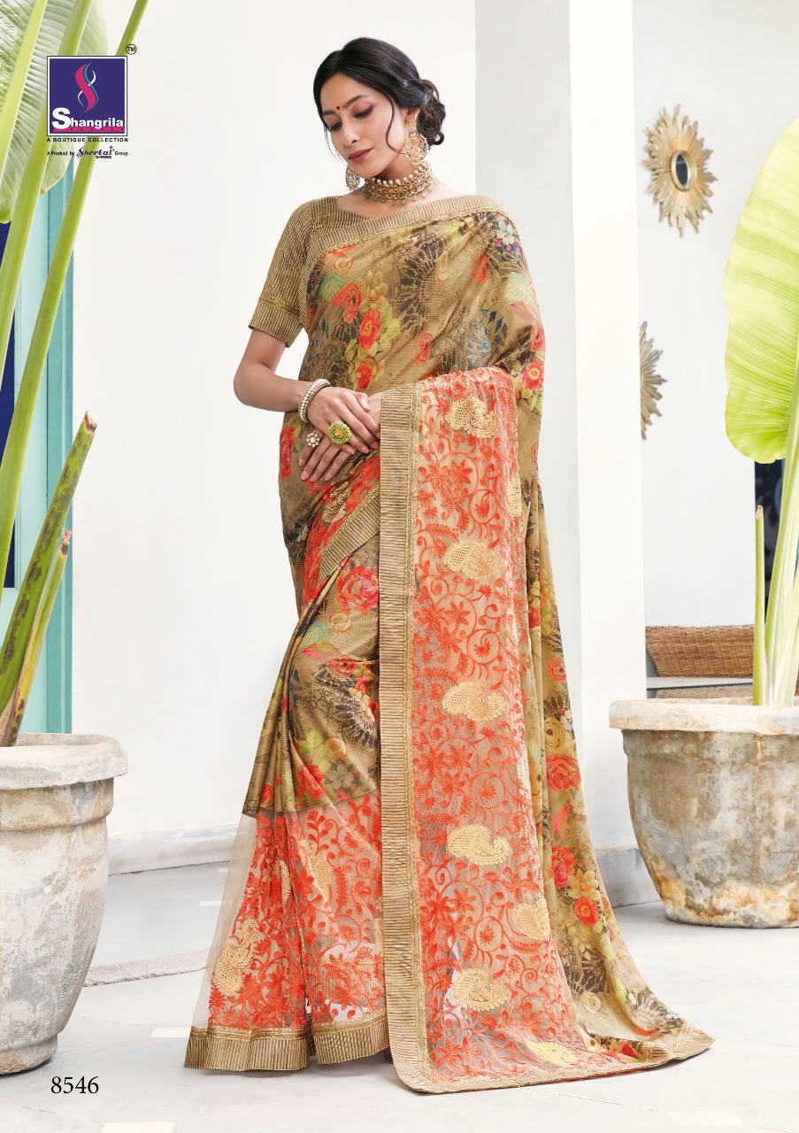 Discovery Vol-2 By Shangrila 8541 To 8552 Series Indian Traditional Wear Collection Beautiful Stylish Fancy Colorful Party Wear & Occasional Wear Rich Digital Soft Worked Sarees At Wholesale Price