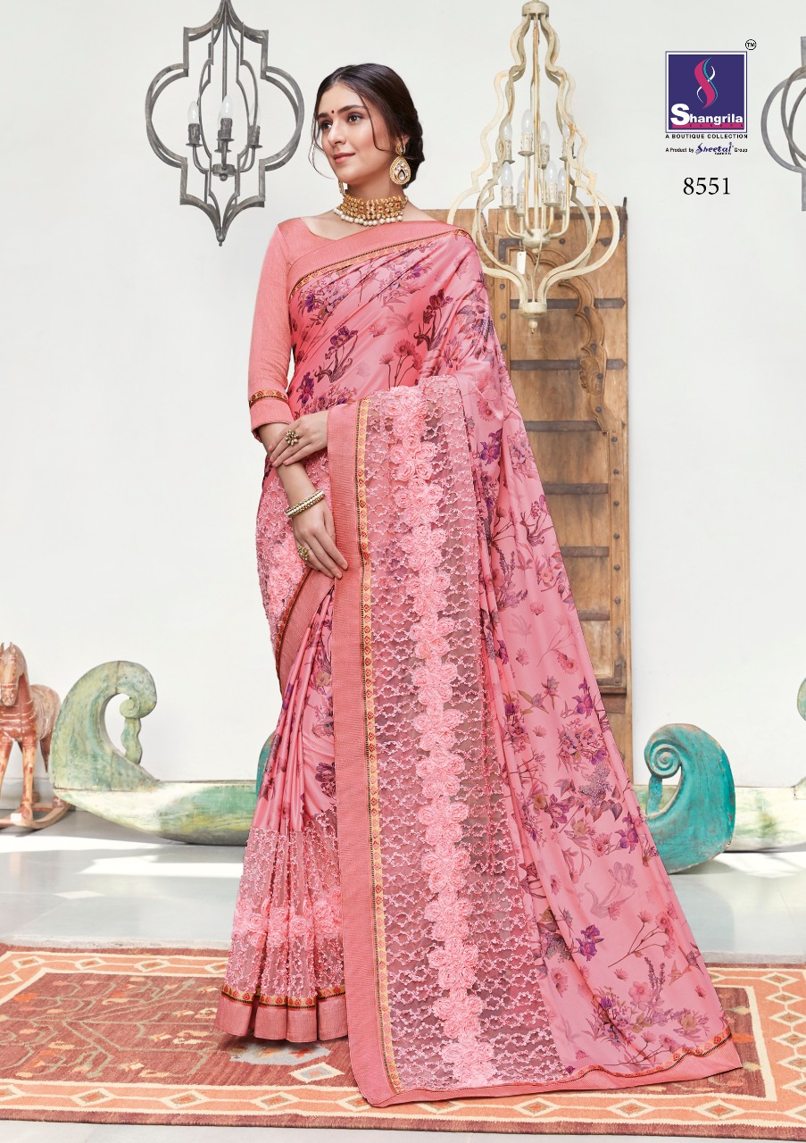 Discovery Vol-2 By Shangrila 8541 To 8552 Series Indian Traditional Wear Collection Beautiful Stylish Fancy Colorful Party Wear & Occasional Wear Rich Digital Soft Worked Sarees At Wholesale Price