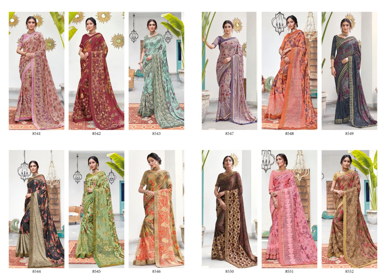 Discovery Vol-2 By Shangrila 8541 To 8552 Series Indian Traditional Wear Collection Beautiful Stylish Fancy Colorful Party Wear & Occasional Wear Rich Digital Soft Worked Sarees At Wholesale Price