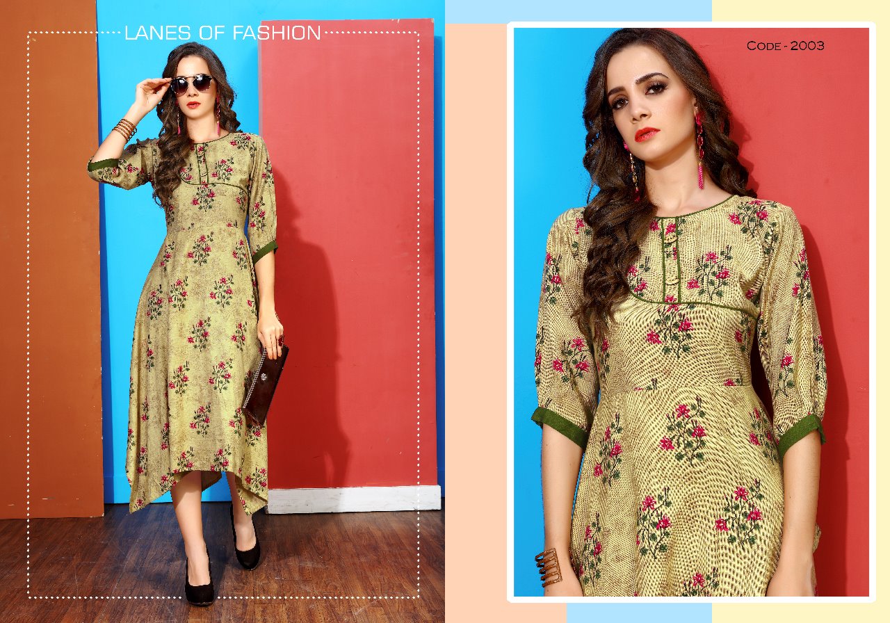 Diva Vol-2 By Poorvi Designer 2001 To 2006 Series Beautiful Colorful Stylish Fancy Casual Wear & Ethnic Wear & Ready To Wear Printed Kurtis At Wholesale Price