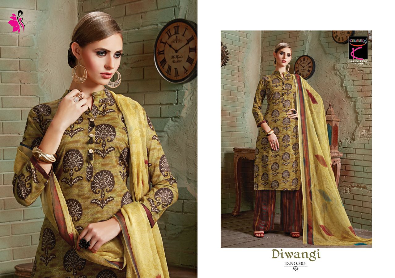 Diwangi By Khushika 301 To 308 Series Beautiful Suits Stylish Fancy Colorful Casual Wear & Ethnic Wear Pure Cotton Cambric Printed Dresses At Wholesale Price