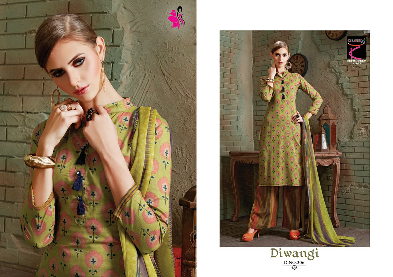 Diwangi By Khushika 301 To 308 Series Beautiful Suits Stylish Fancy Colorful Casual Wear & Ethnic Wear Pure Cotton Cambric Printed Dresses At Wholesale Price