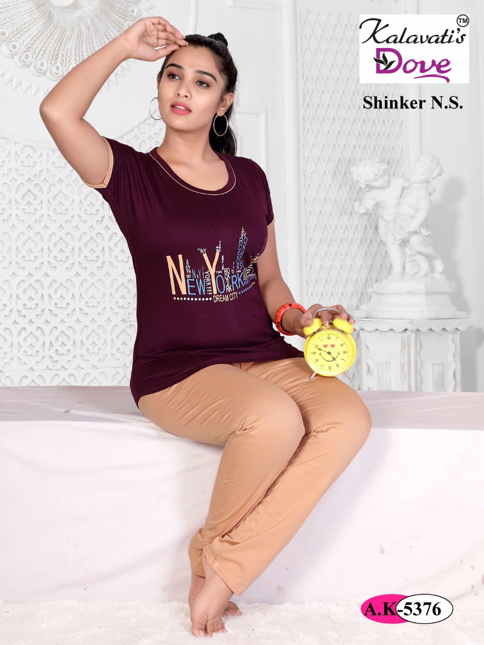 Dove-440 By Kalavatiâ€™s 5375 To 5380 Series Beautiful Colorful Stylish Fancy Casual Wear & Ready To Wear Heavy Cotton Hosiery Tops At Wholesale Price