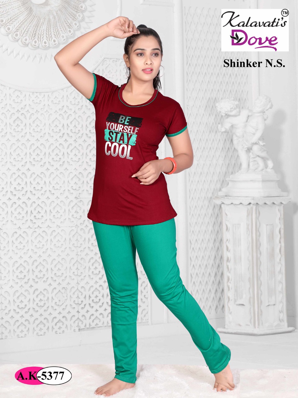 Dove-440 By Kalavatiâ€™s 5375 To 5380 Series Beautiful Colorful Stylish Fancy Casual Wear & Ready To Wear Heavy Cotton Hosiery Tops At Wholesale Price