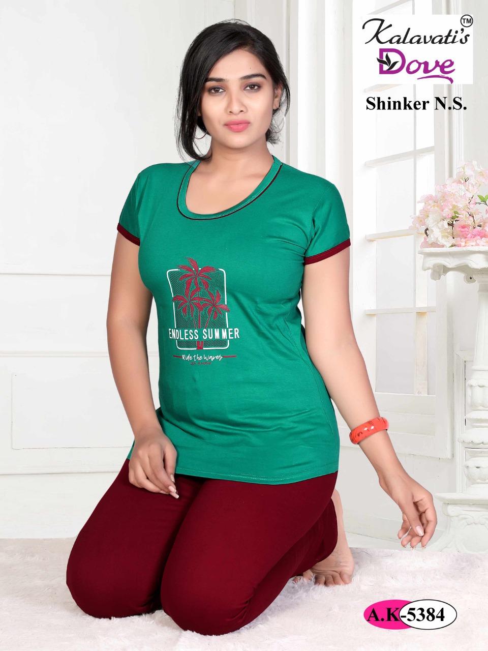 Dove-445 By Kalavatiâ€™s 5381 To 5386 Series Beautiful Colorful Stylish Fancy Casual Wear & Ready To Wear Heavy Cotton Hosiery Tops At Wholesale Price